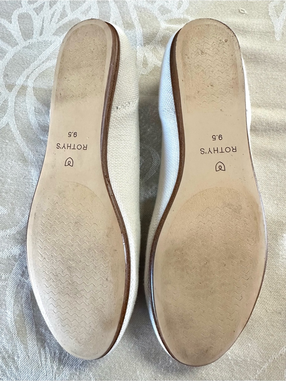 Rothy’s The Loafer Tassel Ivory Gray Knit Flats Size 9.5 EUC - Picture 4 of 6